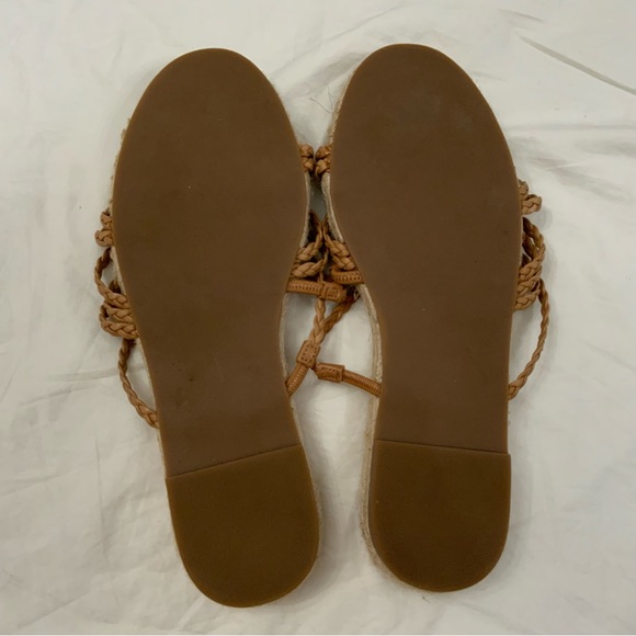 Madewell The Kathryn Espadrille Slide Sandal Braided Leather Tan Size 8.5 - Picture 13 of 13